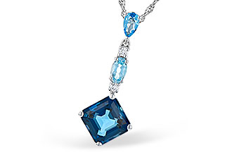 F300-02768: NECK 2.95 TW BLUE TOPAZ 3.00 TGW