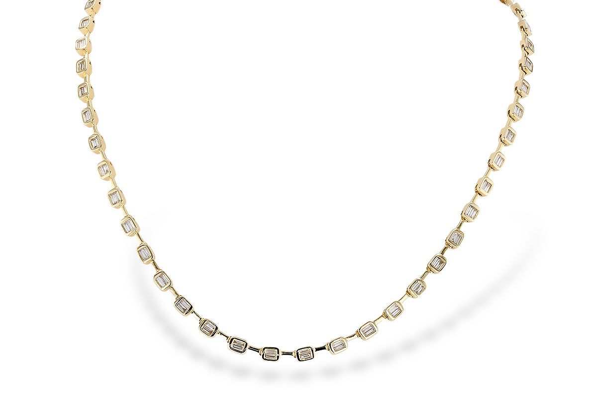 F300-95495: NECKLACE 2.05 TW BAGUETTES (17 INCHES)