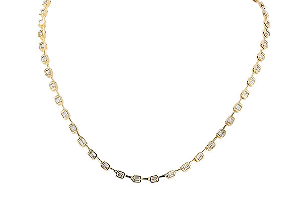 F300-95495: NECKLACE 2.05 TW BAGUETTES (17 INCHES)