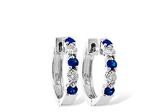 G028-20932: EARRINGS .33 SAPP .52 TGW