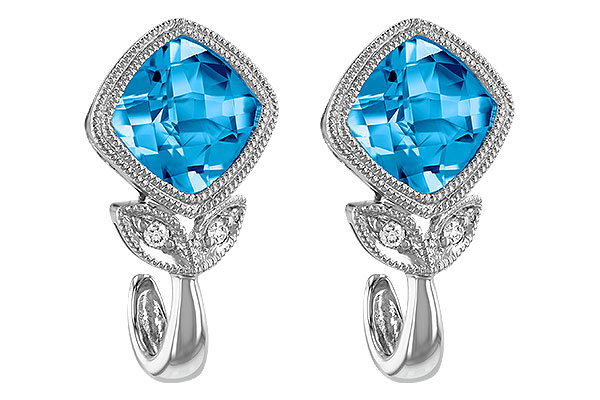 G214-60977: EARR 2.12 BLUE TOPAZ 2.14 TGW