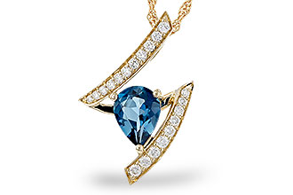 K301-82759: NECK 1.04 LONDON BLUE TOPAZ 1.23 TGW (8x6MM)